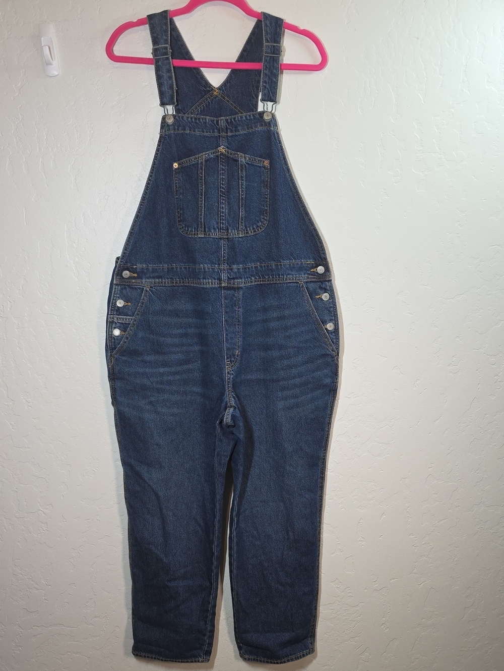 Old Navy Dark Blue 100% Cotton Denim Women's Overalls